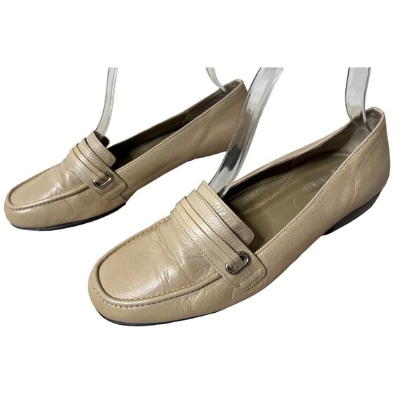 Classic Elements Permalia  Beige Leather Loafers Women's Size 7.5M  Z8044  565 - Picture 7 of 16